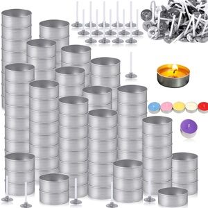 100 Pcs Aluminum Tea Light Cups with Wicks – DIY Candle Making Supplies (No Wax)